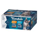 BLUE Tastefuls Spoonless Singles - Emballage Variété, nourriture pour chat 6 x poulet + 6 x dinde