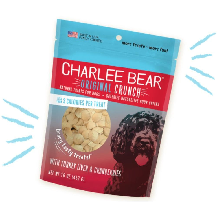 CHARLEE BEAR Original Crunch, gâterie naturelle pour chien au foie de dinde et canneberges