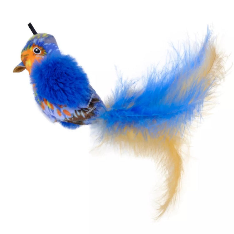 COASTAL Turbo jouet réaliste oiseau bleu, jouet pour chat