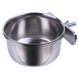 HUNTER Bol en inox avec support vissé pour oiseau et petit rongeur