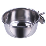 HUNTER Bol en inox avec support vissé pour oiseau et petit rongeur