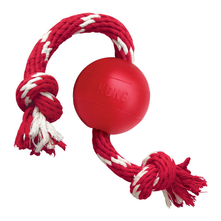 KONG Balle avec corde jouet pour chien