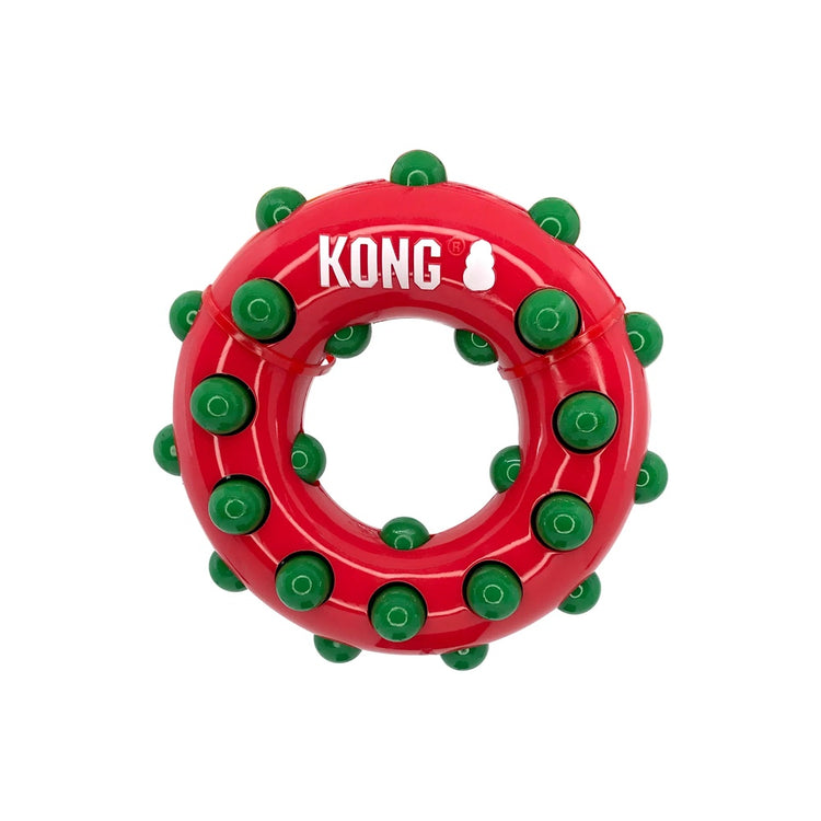 KONG Holiday Dotz Ring, jouet des fêtes pour chien - Petit