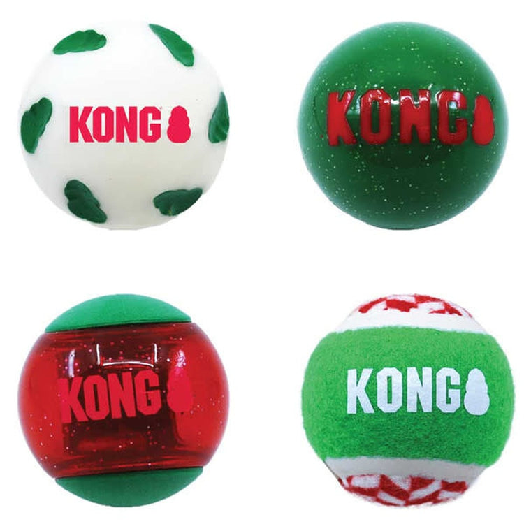 KONG Holiday Occasion Balls, jouet des fêtes pour chien - Moyen