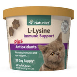 NaturVet L-Lysine Plus Antioxidants, supplément au système immunitaire pour chat en bouchée tendre