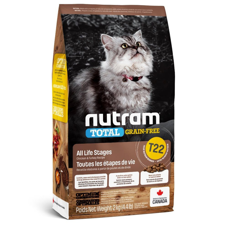 NUTRAM TOTAL T22 nourriture pour chat toutes étapes de vie poulet et dinde