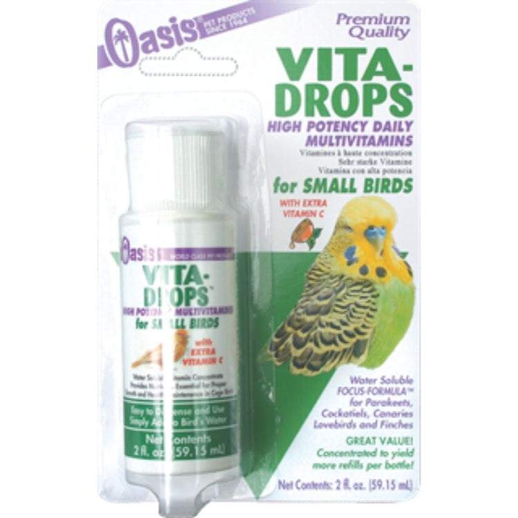 Oasis Vita-Drops, vitamines pour petits oiseaux
