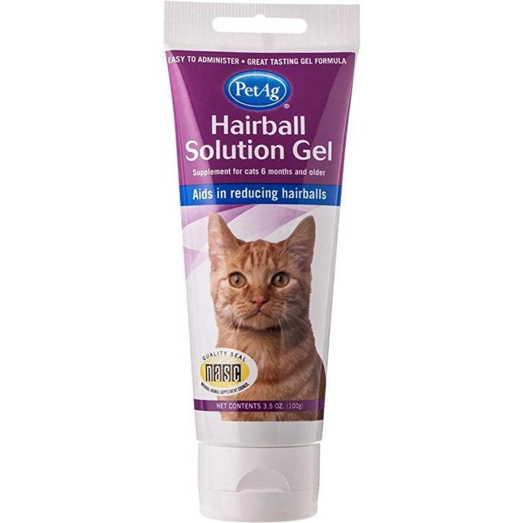 Pet Ag Hairball Solution Gel, supplément pour réduire les boules de poils pour chat