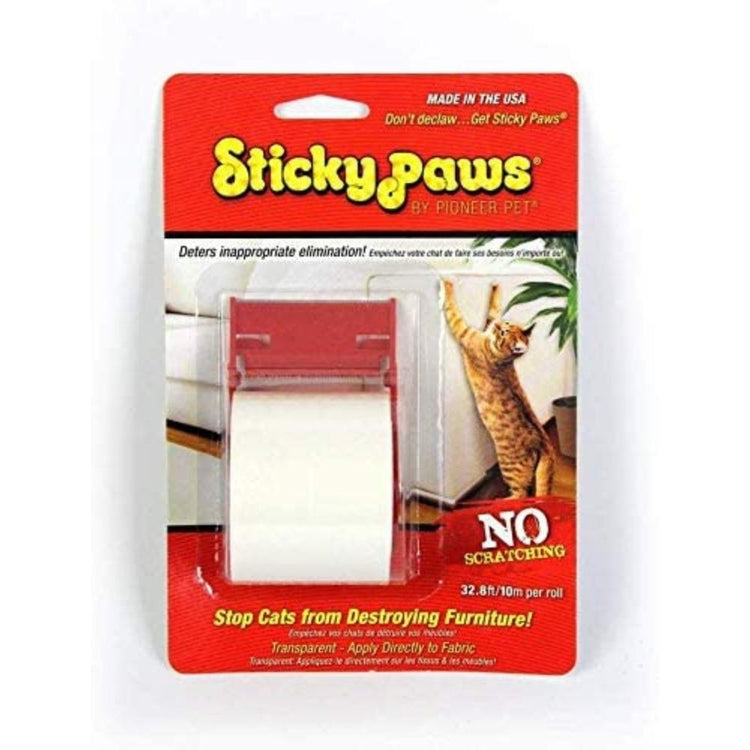 Pioneer Pet Stickypaws No Scratching, Rouleau collant pour dissuader les chats