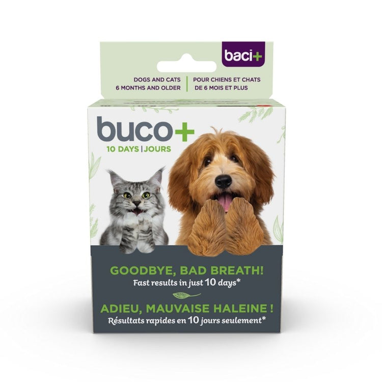 Baci+ Buco+ 10 jours traitement contre la mauvaise haleine pour chat et chien
