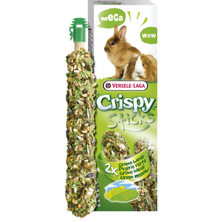 VERSELE-LAGA Crispy Sticks Méga Sticks Prairie Verte friandise pour lapin et cochon d'inde