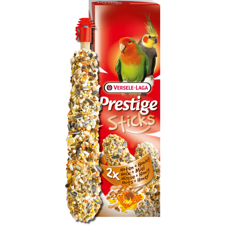 VERSELE-LAGA Prestige Sticks Noix + Miel friandise pour cockatiel et inséparable 2x70g