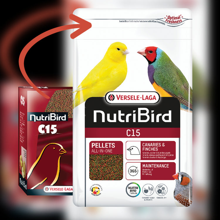 VERSELE-LAGA, NutriBird, C15, Nourriture, Pour canaris, oiseaux exotiques et indigènes, 1kg