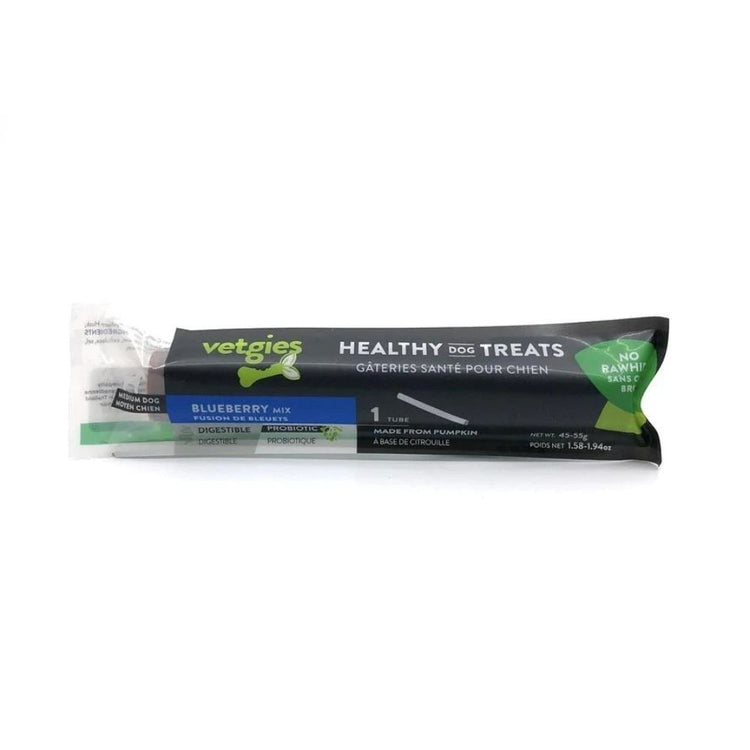 Vetgies Tubes dentaires, gâterie pour chien de race moyenne au bleuet - SUR COMMANDE